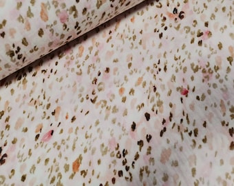 15,90 Euro/meter muslin fabric digital print with dots, Leoprint