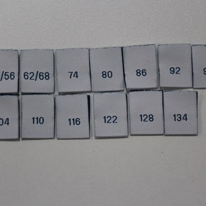 0,25 Euro/Stück 10 Label Größenetiketten für Kinder, 110 Bild 4