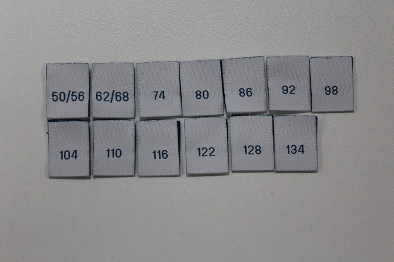 0,25 Euro/Stück 10 Label Größenetiketten für Kinder, 110 Bild 4