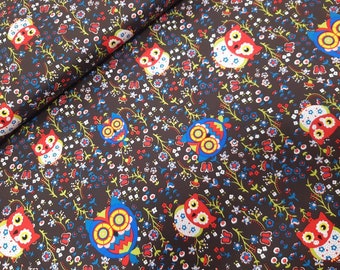 10,90 Euro/meter cotton fabric with owls