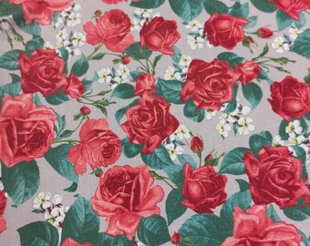 11,90 Euro/mToller canvas decorative fabric roses, rose motif