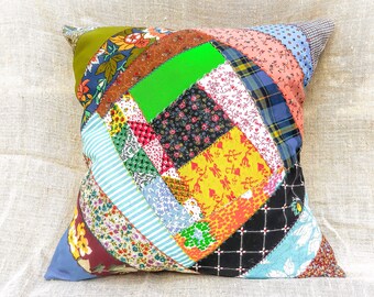 Crazy Quilt Pillow Etsy