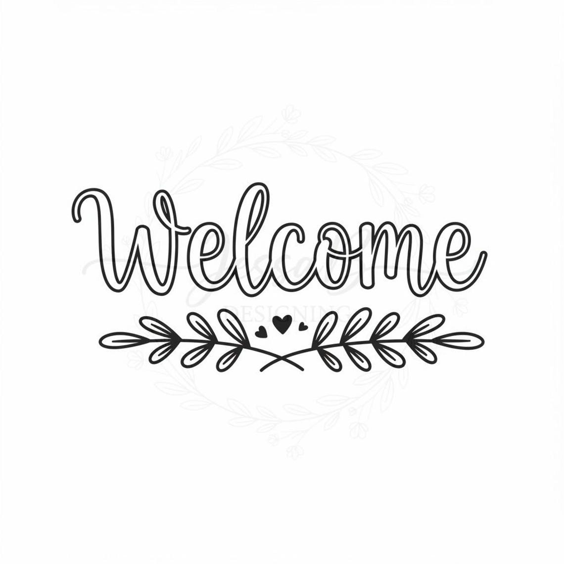 Minimalist Welcome Cut File, Easy Welcome Sign Decor SVG PNG, Cricut ...