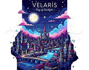 Velaris | Night Court| City of Starlight PNG Clipart | ACOTAR Fantasy Digital Download