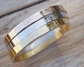 Bangle Engraving Personalized Stainless Steel Bracelet Gold Birthday Name Initial to Birth Gift Wedding JGA Hen Stheses Wedding