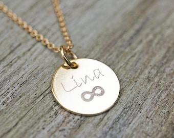Personalized necklace • Engraved plate necklace • Name necklace with engraved pendant • Letter necklace • Personalized Easter gift