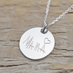 Personalized necklace children's drawing, name necklace desired engraving, family necklace name engraving, personalized Christmas gift image 6