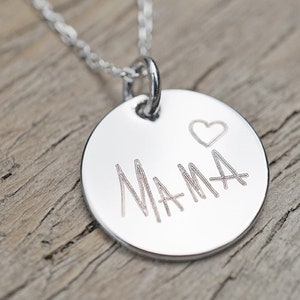 Personalized necklace children's drawing, name necklace desired engraving, family necklace name engraving, personalized Christmas gift image 2