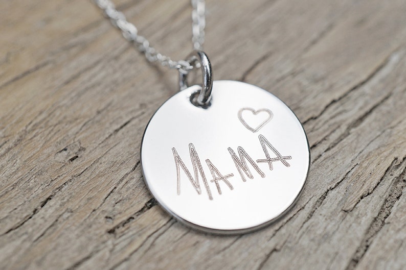 Personalized necklace children's drawing, name necklace desired engraving, family necklace name engraving, personalized Christmas gift image 2