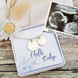 Ultrasound Image Necklace, Personalized Engraving, Necklace Pendant, Engraving Plate Pendant, Necklace Gold, Personalized Gift Mom