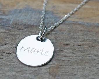 Name necklace personalized with engraving, engraving plate necklace, necklace rose/gold/silver, necklace with engraving, personalized gift