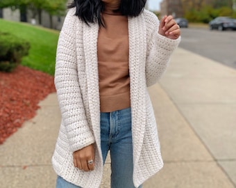 Crochet cardigan pattern pdf & tutorial This pattern made as women&#39;s XS( S, M, L, XL, XXL )