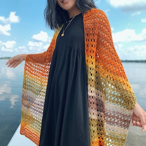 Crochet Wrap/Shawl pattern PDF and video tutorial