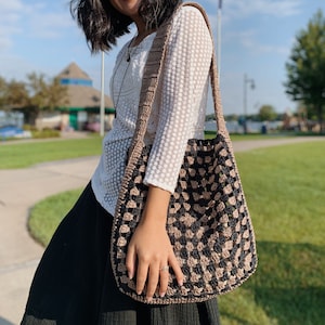 crochet granny square tote bag pattern PDF & video tutorial