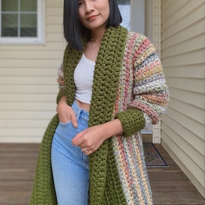Long clearance cardigan design