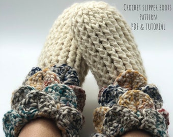 Crochet Slipper Boots PDF printable pattern Great for custom gifts!!