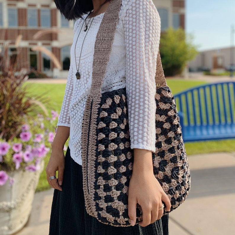 Crochet Granny Square Tote Bag Pattern PDF & Video Tutorial - Etsy