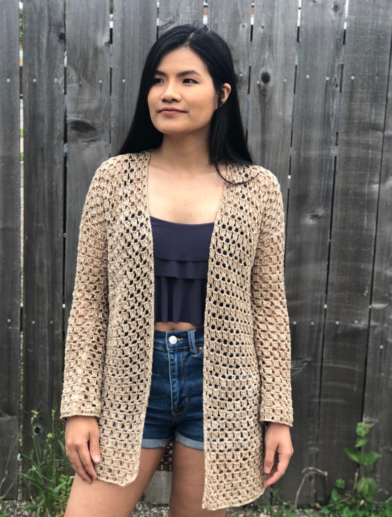 Breezy Crochet Cardigan Pattern for summer, Digital PDF pattern and video tutorial image 3