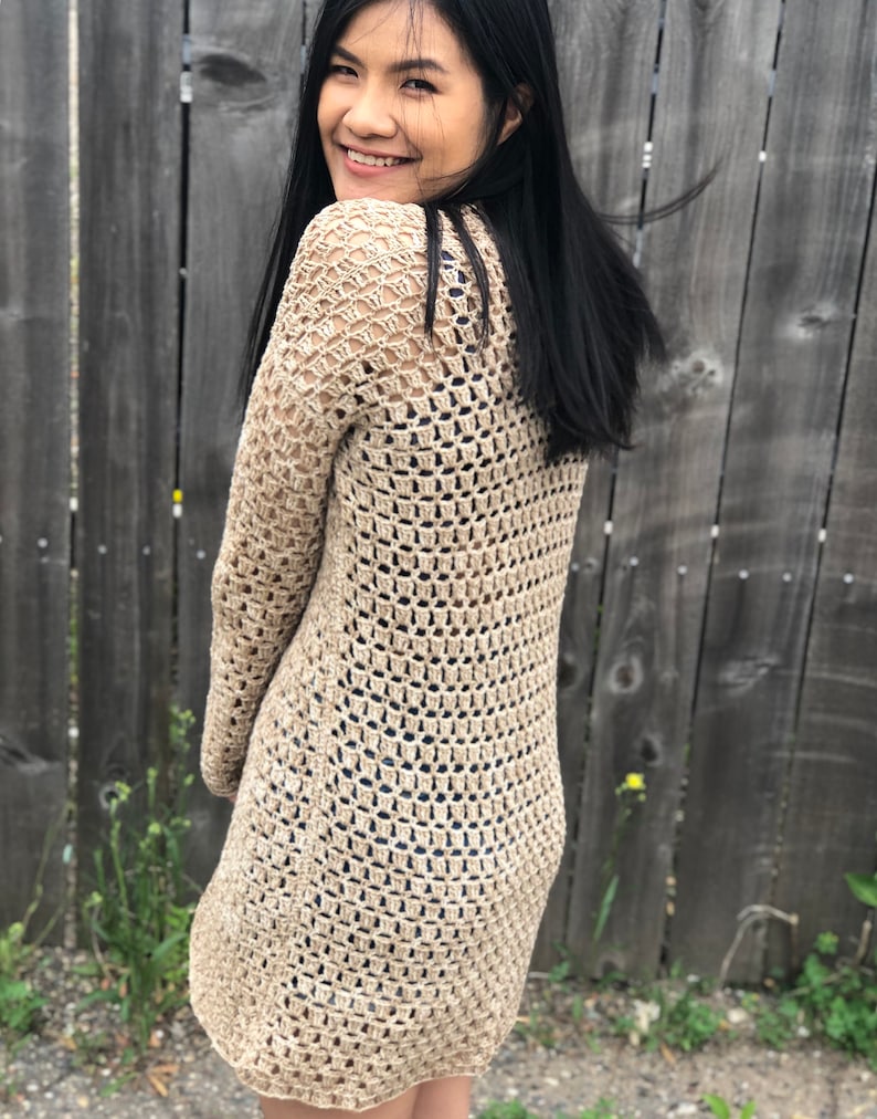 Breezy Crochet Cardigan Pattern for summer, Digital PDF pattern and video tutorial image 5