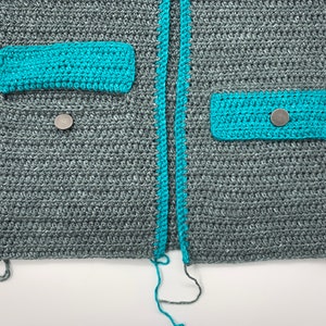 Crochet Cardigan Pattern for sizes XS XXL Pdf file and video tutorial, Lightweight summer crochet cardigan pattern image 8
