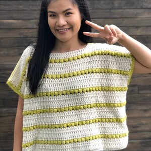 Relaxed Fit Crochet Top Pattern XS-XXL, PDF Includes Video Tutorial image 2