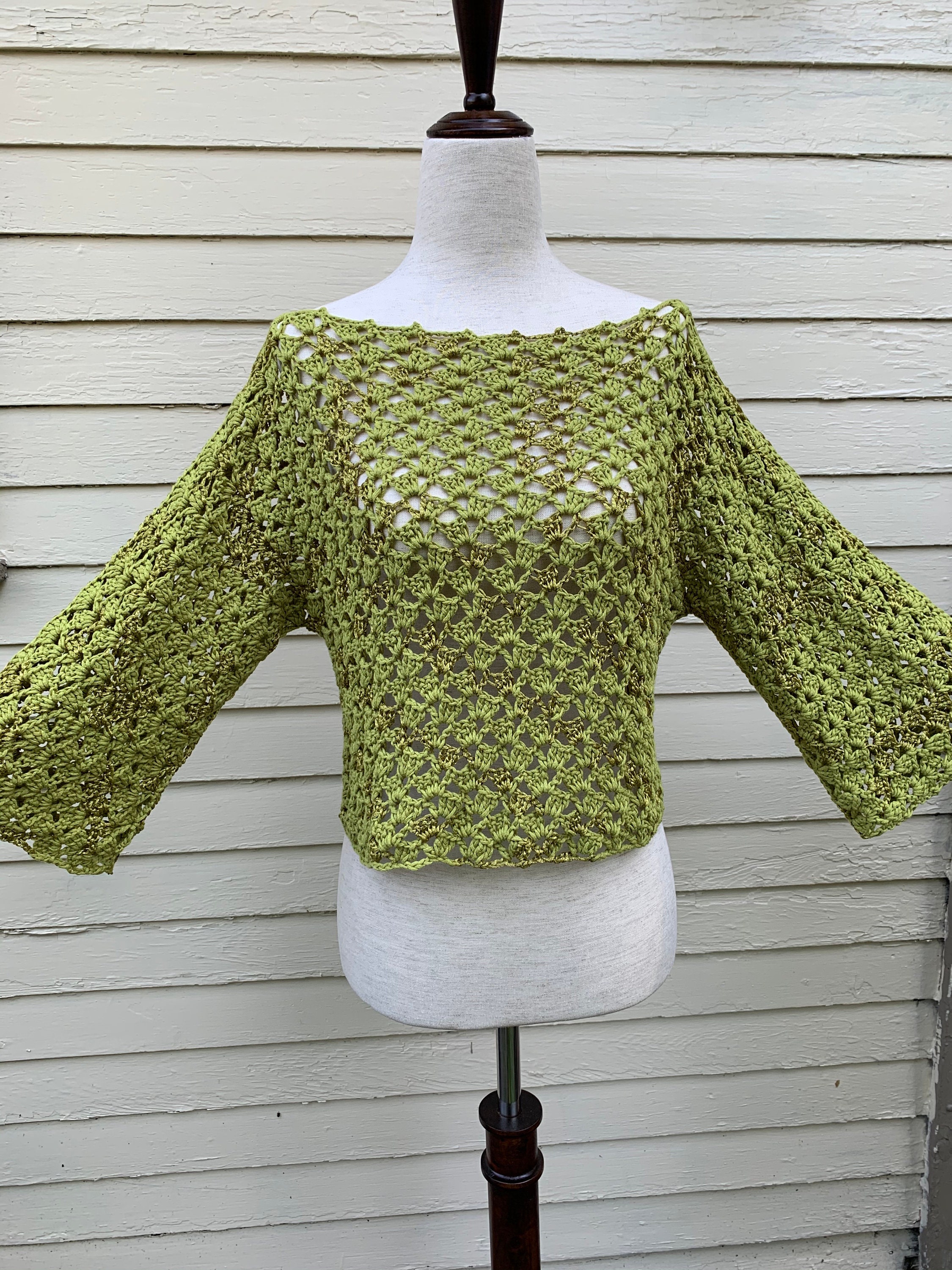 lacy crochet sweater