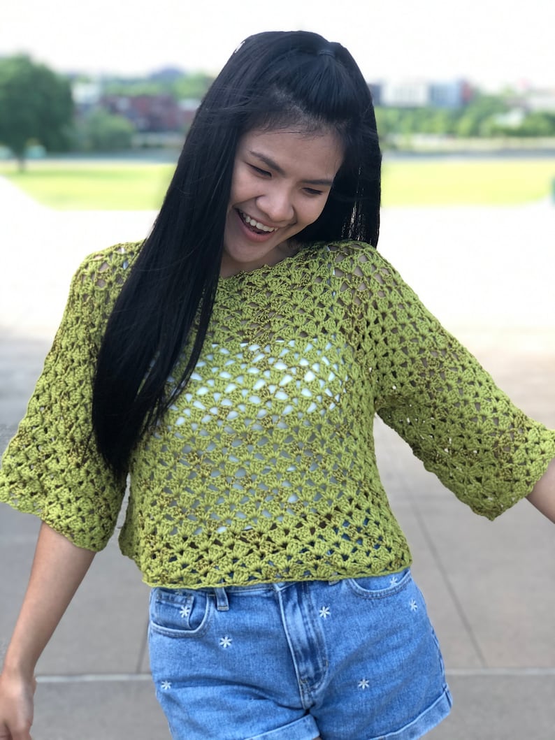 lacy crochet sweater