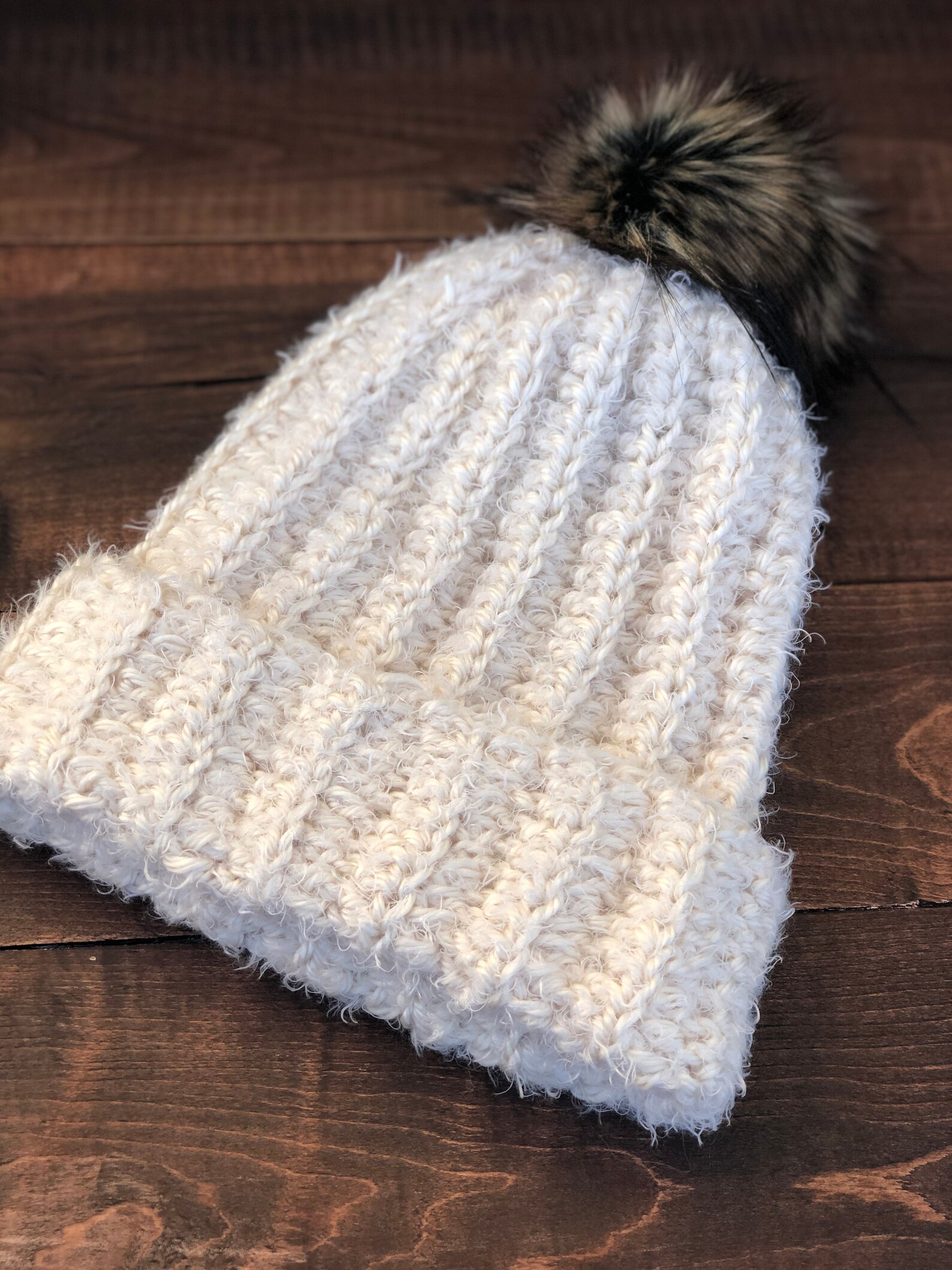 Crochet Winter Hat PDF Pattern video Tutorial Included Beanie Hat With ...
