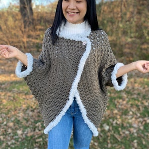 Crochet Pattern : Crochet shrug pattern for women sizes XS-4XL, PDF digital download and a ling to the video tutorial. crochet shrug pattern image 8