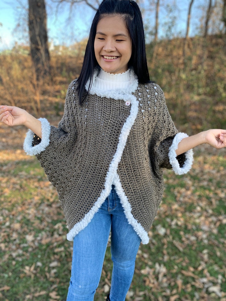 Crochet Pattern : Crochet shrug pattern for women sizes XS-4XL, PDF digital download and a ling to the video tutorial. crochet shrug pattern image 8