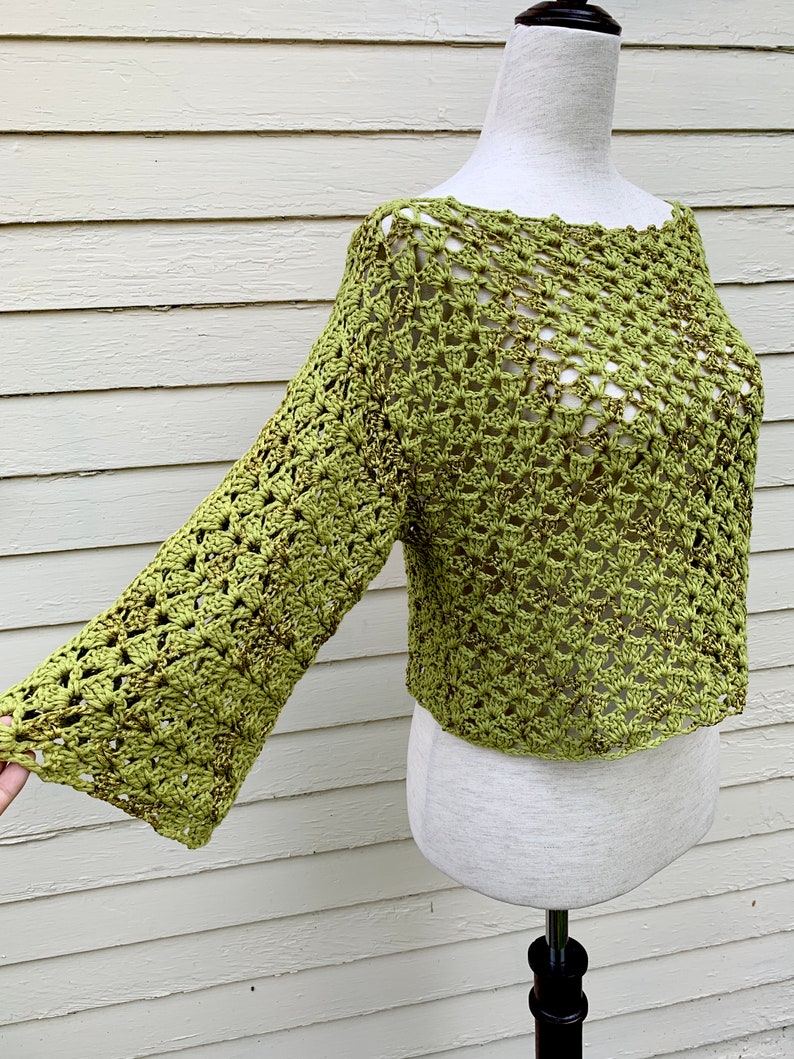 lacy crochet sweater