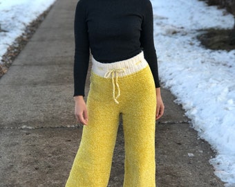Patrón de pantalones de ganchillo, ropa de estar por casa con hilo de terciopelo (archivo PDF)