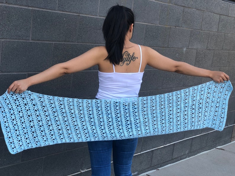 Lacey Crochet Scarf Pattern PDF (video Tutorial Included) - Etsy
