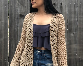 Breezy Crochet Cardigan Pattern for summer, Digital PDF pattern and video tutorial