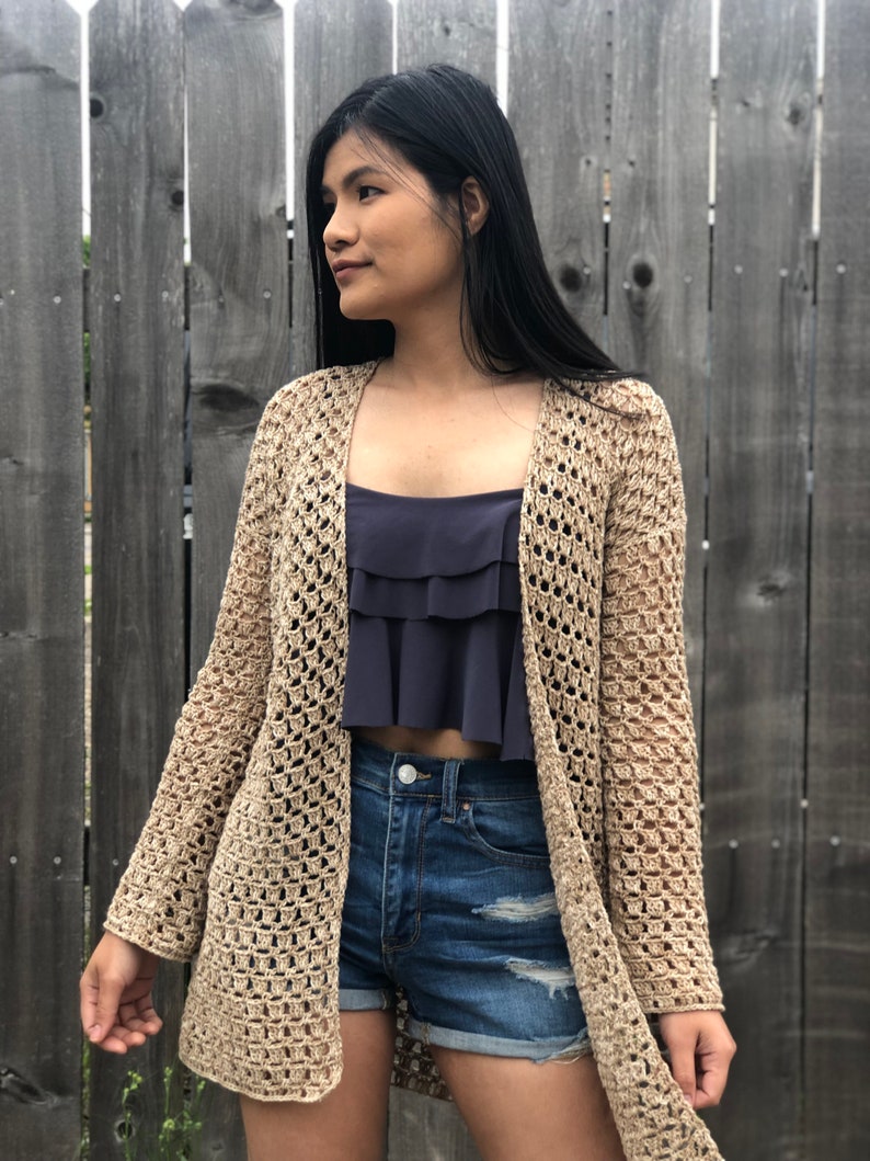 Breezy Crochet Cardigan Pattern for summer, Digital PDF pattern and video tutorial image 4