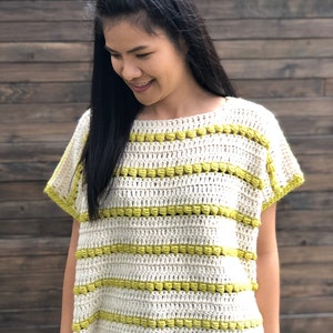 Relaxed Fit Crochet Top Pattern XS-XXL, PDF Includes Video Tutorial image 5