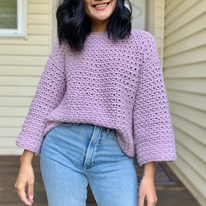 Chunky Crochet Sweater Pattern PDF & Video Tutorial // - Etsy