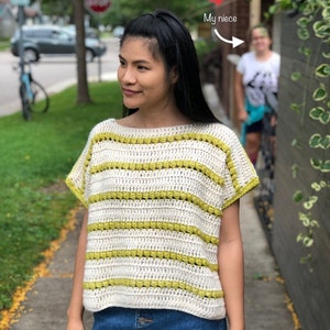 Relaxed Fit Crochet Top Pattern XS-XXL, PDF Includes Video Tutorial image 4