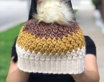 Crochet Hat Pattern: Child, Teen, Adult Sizes (PDF Pattern)