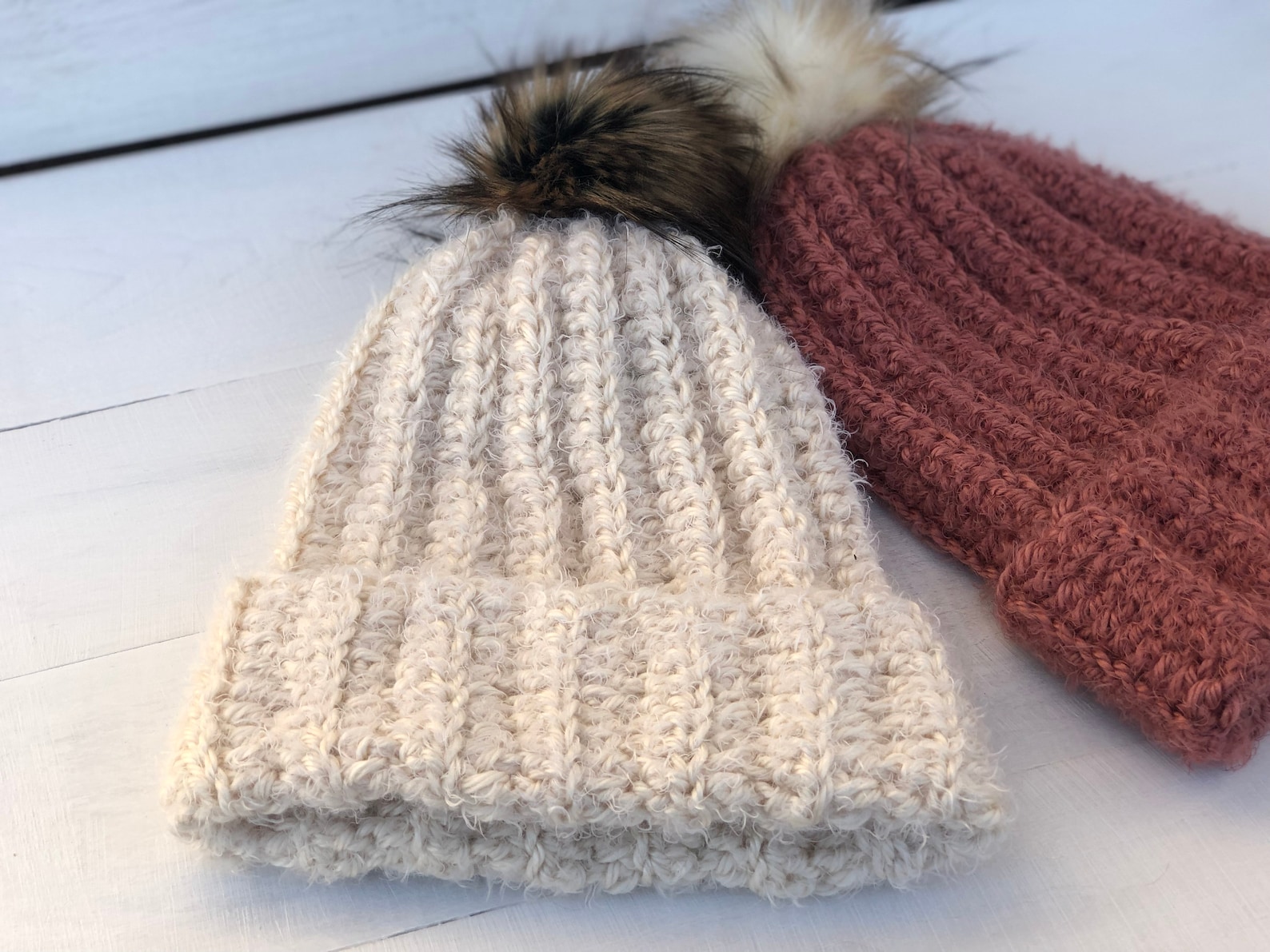 Crochet Winter Hat PDF Pattern video Tutorial Included Beanie Hat With ...