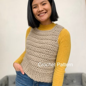 Crochet sweater vest pattern PDF (Includes Video Tutorial) Beginner friendly, Super Bulky Yarn Crochet Sweater Vest