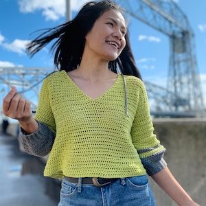 Patroon gehaakte hoodie trui pdf, directe digitale download en een link naar de videotutorial (patroon bevat damesmaten XS - XXL)