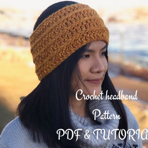 Crochet headband pattern PDF and video tutorial