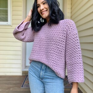 Chunky Crochet Sweater Pattern PDF & Video Tutorial // - Etsy