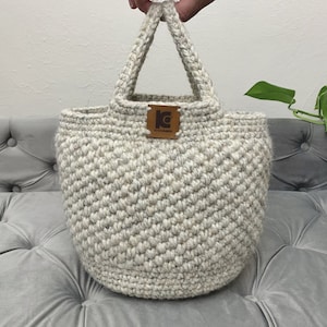 Crochet Basket Bag Pattern PDF Digital Download and Video - Etsy