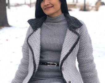 Crochet Jacket Pattern Pdf for US Women 