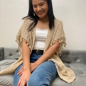 Crochet Kimono Cardigan Pattern | Crochet pattern Pdf digital download and video tutorial includes women's sizes XS-4XL, crochet, pattern image 6