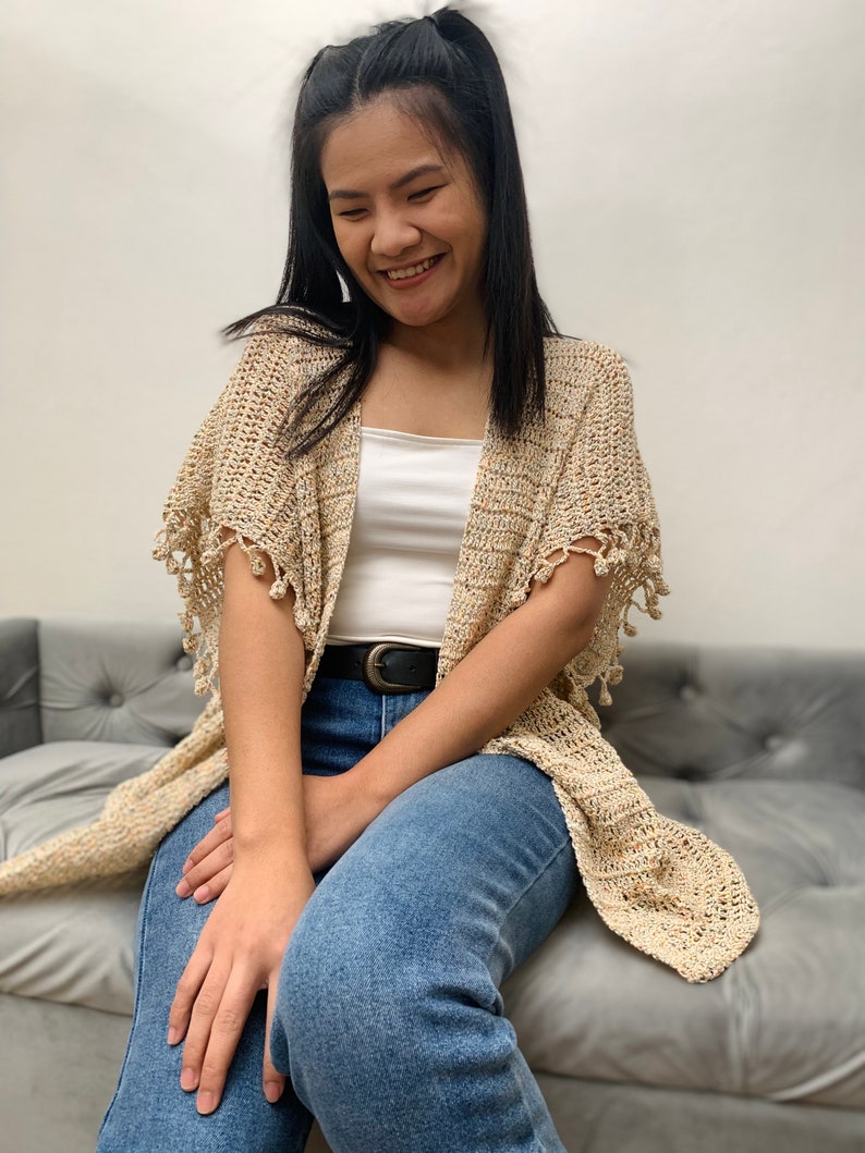 Crochet Kimono Cardigan Pattern | Crochet pattern Pdf digital download and video tutorial includes women's sizes XS-4XL, crochet, pattern image 6