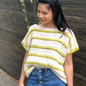 Relaxed Fit Crochet Top Pattern XS-XXL, PDF Includes Video Tutorial image 3