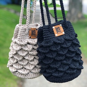 Crochet Pattern : Crochet crocodile stitch crochet bag Pattern, PDF file and video tutorial, crochet bag pattern, crochet bag, crochet purse image 1